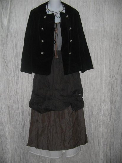 Junior House Fitted Black Vintage Velvet Jacket Coat 13