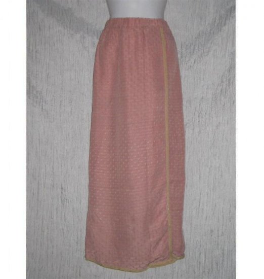 C WALL Funky Pink Long Wrap Skirt Boutique Size 2 M L