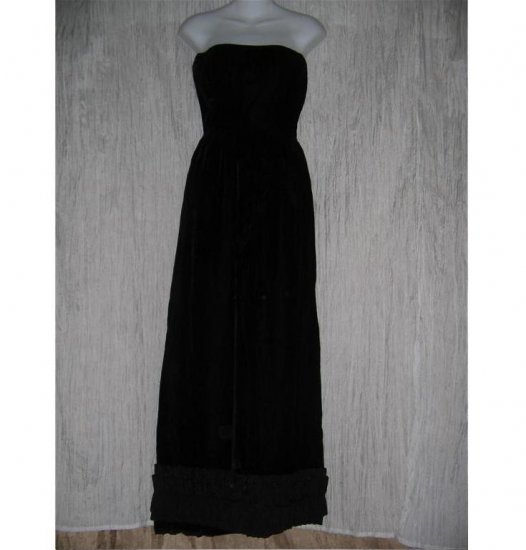 VINTAGE BLACK VELVET GOTH GOWN GOTHIC DRESS SIZE SMALL S
