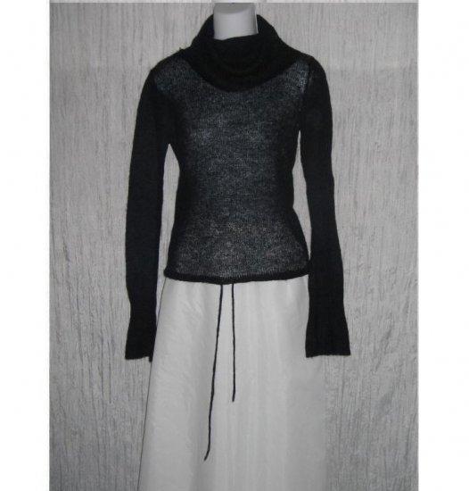 Free People Soft Black Mohair Pullover Sweater Small Petite SP