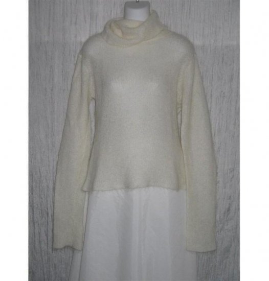 Free People Ethereal White MOHAIR Pullover Sweater Large L