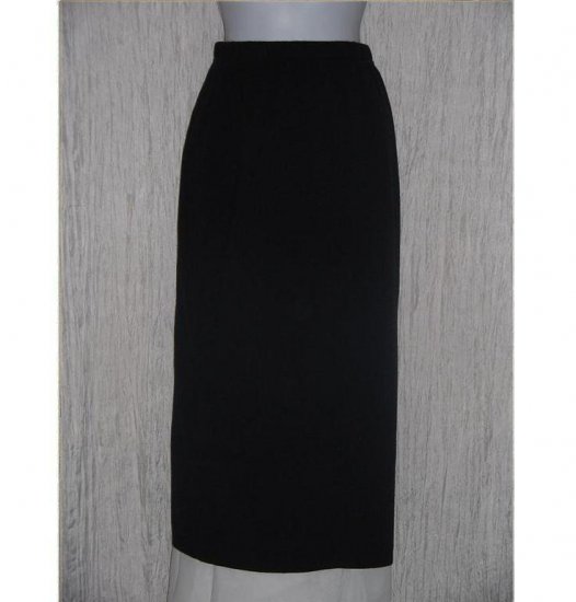 KAREN LESSLY Long Black Acrylic Knit Skirt Petite Medium PM