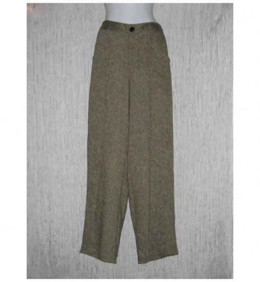 New FLAX Earthy Long LINEN Pants Jeanne Engelhart Small S