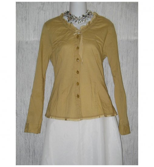 Neesh by D.A.R. Mustard Cotton Shapely Tunic Top Shirt Medium M