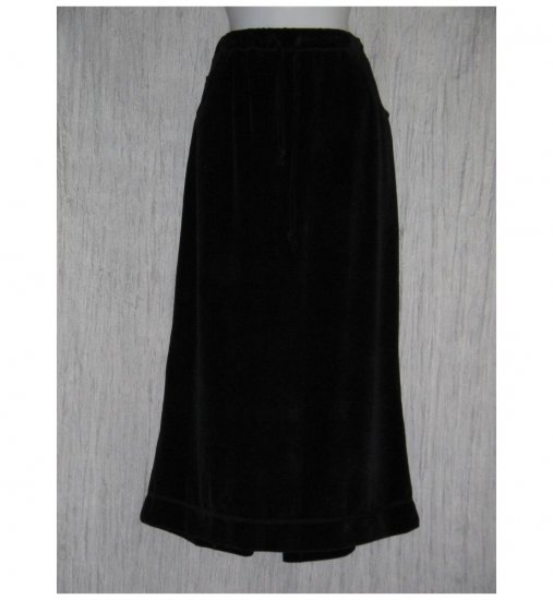 Silverbird Soft Black Velor Drawstring Skirt X-Large XL