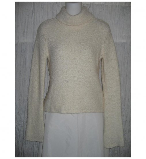 J. Crew Cream Nubby Knit Turtleneck Tunic Sweater Medium M