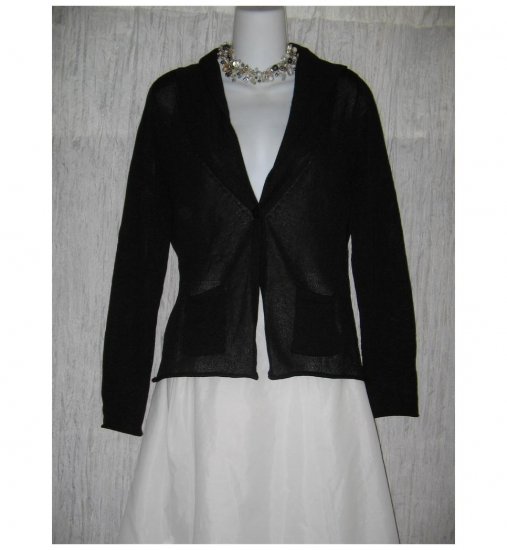 Talbots Black Slinky Knit Shawl Neck Cardigan Sweater Small S