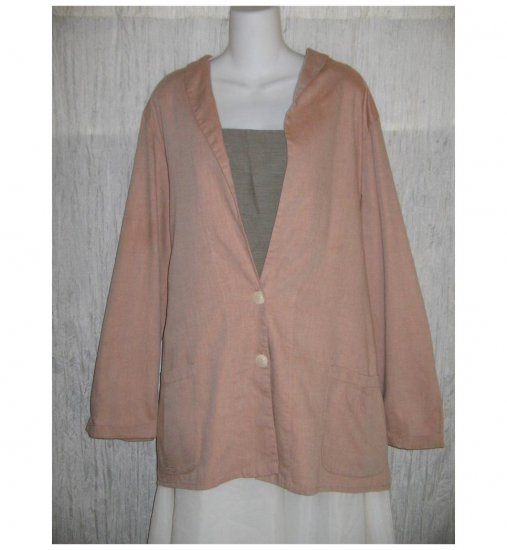 NWT FLAX Soft Cotton Blush Tunic Jacket Blazer Jeanne Engelhart 1G