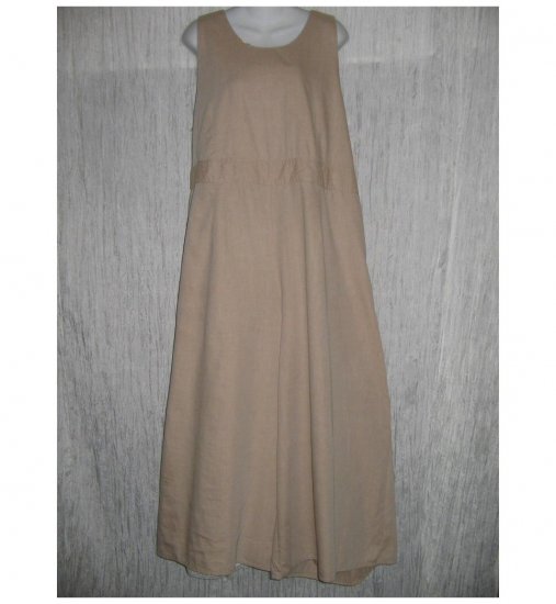 NWT FLAX Soft Cotton Beige Hoverall Overalls Jeanne Engelhart 1G