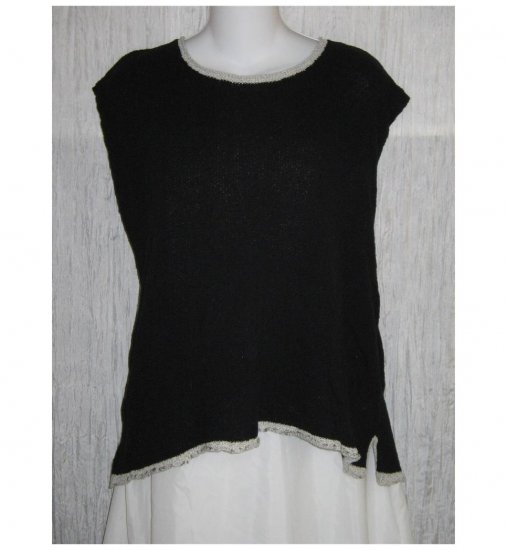Flax by Angelheart Black Sweater Jeanne Engelhart Generous