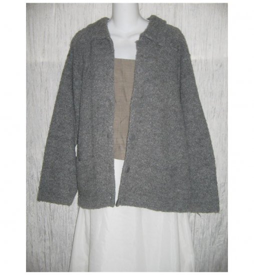 Knitworks by Marisa Christina Nubby Gray Cardigan Sweater X-Large XL