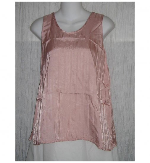 Jeanne Engelhart FLAX Pink Slinky Rayon Tank Top Shirt Medium M