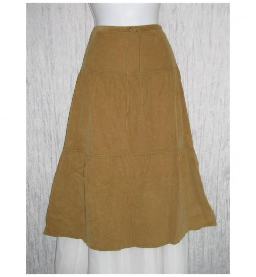 New Solitaire Tan Featherwale Corduroy Shapely Skirt Medium M