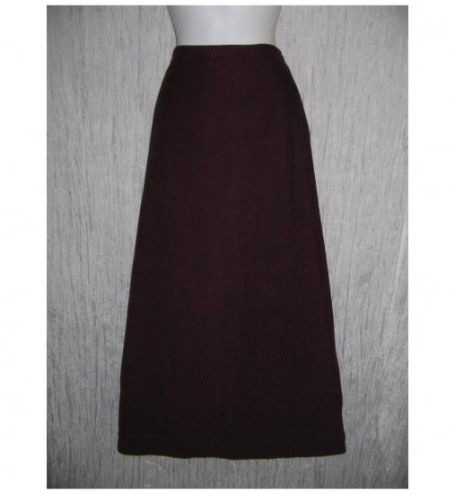 FLAX Long Shapely Plum Corduroy Skirt Jeannge Engelhart Large L