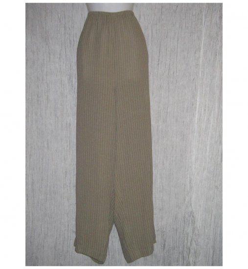 NWT Company Ellen Tracy Long Long Loose Flax Stripe Pants 22