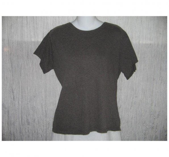 FLAX by Jeanne Engelhart Earthy Cotton Tee Shirt Large L