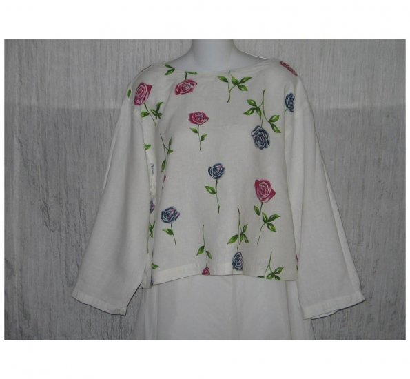 Acquarium Floral Pullover Shirt Tunic Top Small S