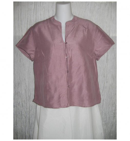 J. Jill Elegant Purple Silk Button Top Size 12