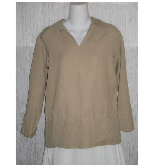 Cotton World Boutique Tan Pullover Shirt Tunic Top X-Small XS