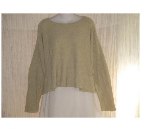 FLAX by ANGELHEART Oatmeal Cashmere Blend Tunic Sweater Engelhart S M