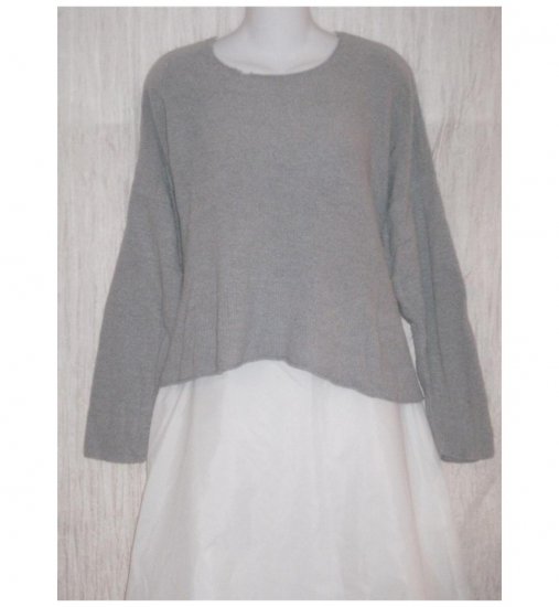 FLAX by ANGELHEART Gray Cashmere Blend Tunic Sweater Engelhart M L