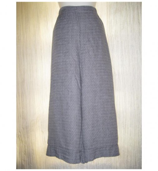 Jeanne Engelhart FLAX Blue Herringbone LINEN Floods Pants Petite P