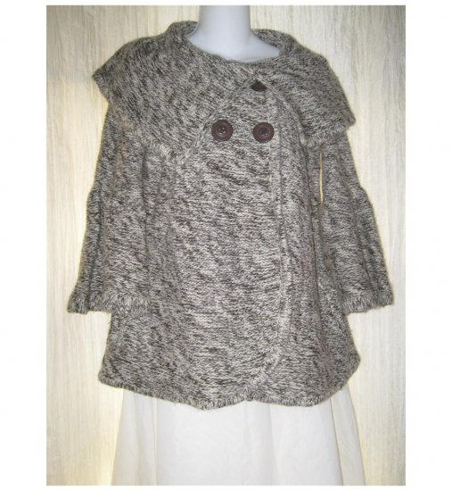 Vertigo Paris Cozy Brown Wide Collar Cardigan Sweater Medium M