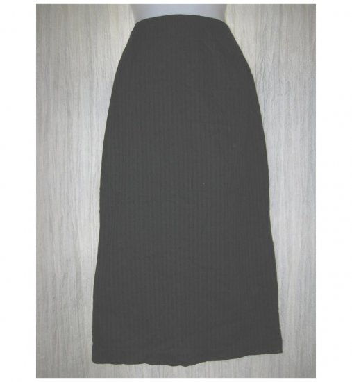 PATINA Boutique Long Shapely Black Textured Skirt Medium M