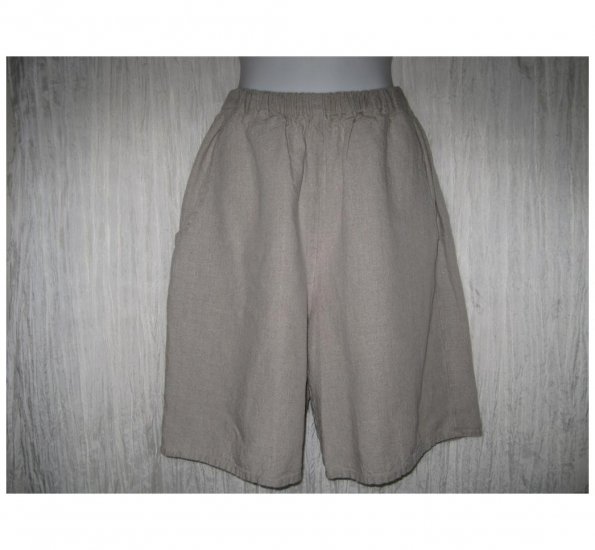 Jeanne Engelhart FLAX Natural LINEN Shorts Small S