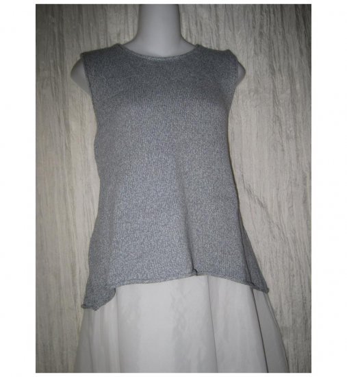 Jeanne Engelhart FLAX Blue Gray Sweater Tank Medium Large M L