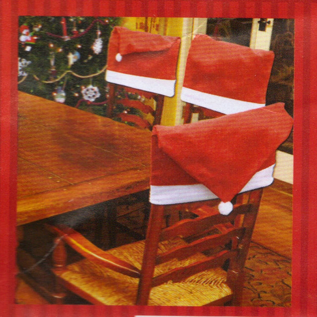 santa hat christmas chair covers set of 4 santa hat christmas chair covers set of 4