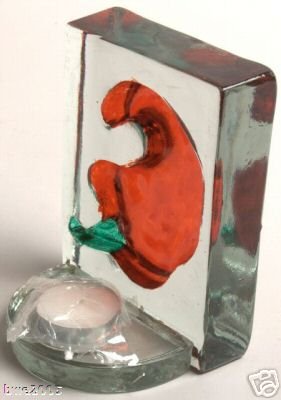 Red Hot Chili Pepper Votive Tea Lite Light Glass Candle Home Decoration