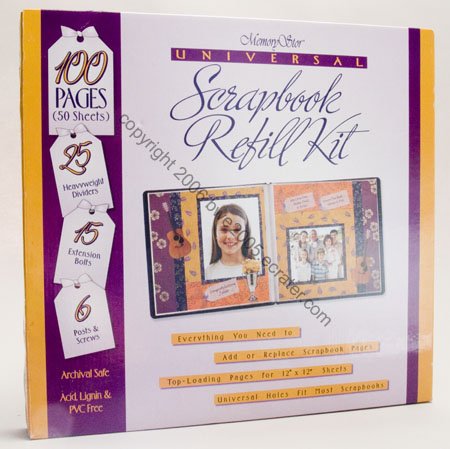 Scrapbook 100 Pages 50 Sheet 12x12 Paper Refill 12 x 12 Pages Scrapbooking Craft NIB
