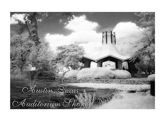 "Auditorium Shores" Infrared Photo Austin Texas Fine Art Photo Landscape Eddie Burgess