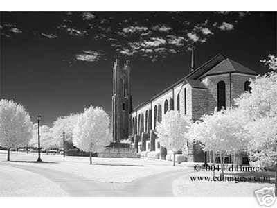 "Lois Perkins Chapel" Infrared Spiritual Photo Southwestern University Chapel