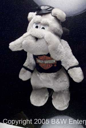Harley Davidson Motorcycle Harley Hound Stuffed Plush Doll w Black tee
