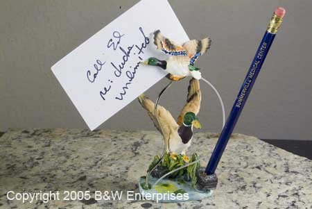 Duck Pencil & Note Holder New in Box Ducks Unlimited Executive Desk Decoration