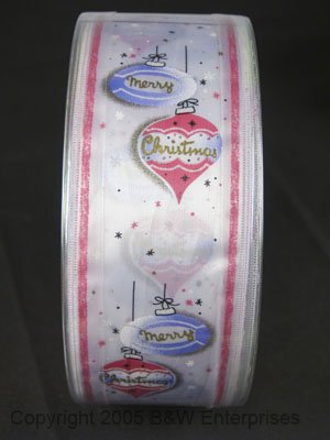 Christmas Ribbon Wire Edged 2.5 inch Bows Wreaths NEW