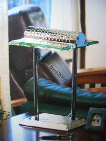 Holmes Executive 'Touch' Desk Lamp Plus a bonus of two (2) 40 Watt bulbs Chrome Cut Glass