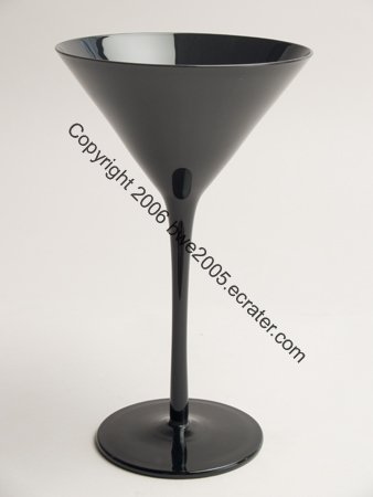 Martini Marguerita Glasses Set of 4 Midnight Black Unique Unusual NIB