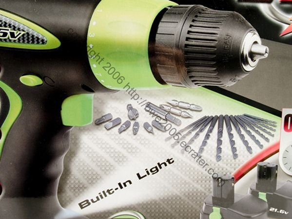 Cordless Kawasaki 21.6 volt Drill w 2 Fast Charge Batteries Accessories Storage case NIB