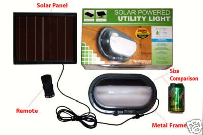 Solar Light by Westinghouse for Utility Shed Barn With Remote Control Amorphous Solar Panel