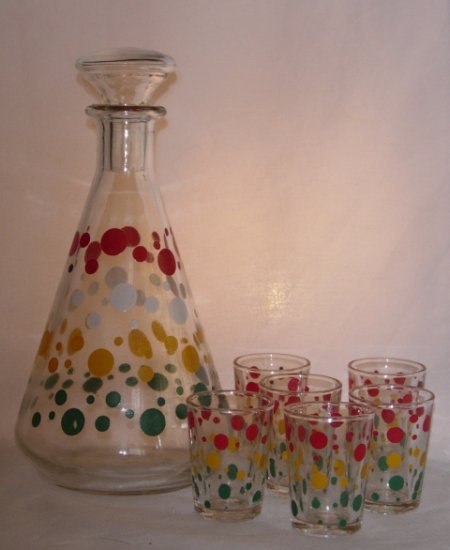 French decanter and glasses