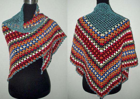 hand crochet shawl,free shipping