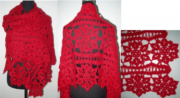 hand crochet shawl,free shipping