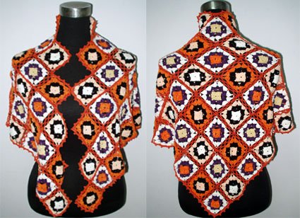 hand crochet flower shawl,free shipping