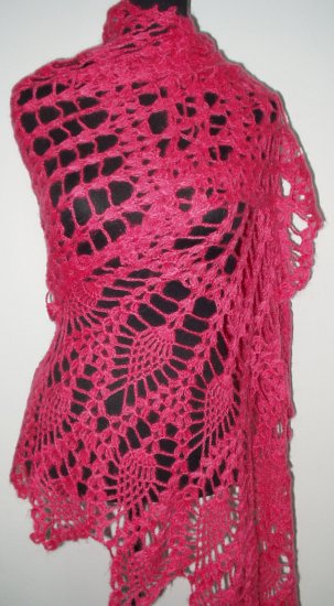 hand crochet rose shawl,free shipping