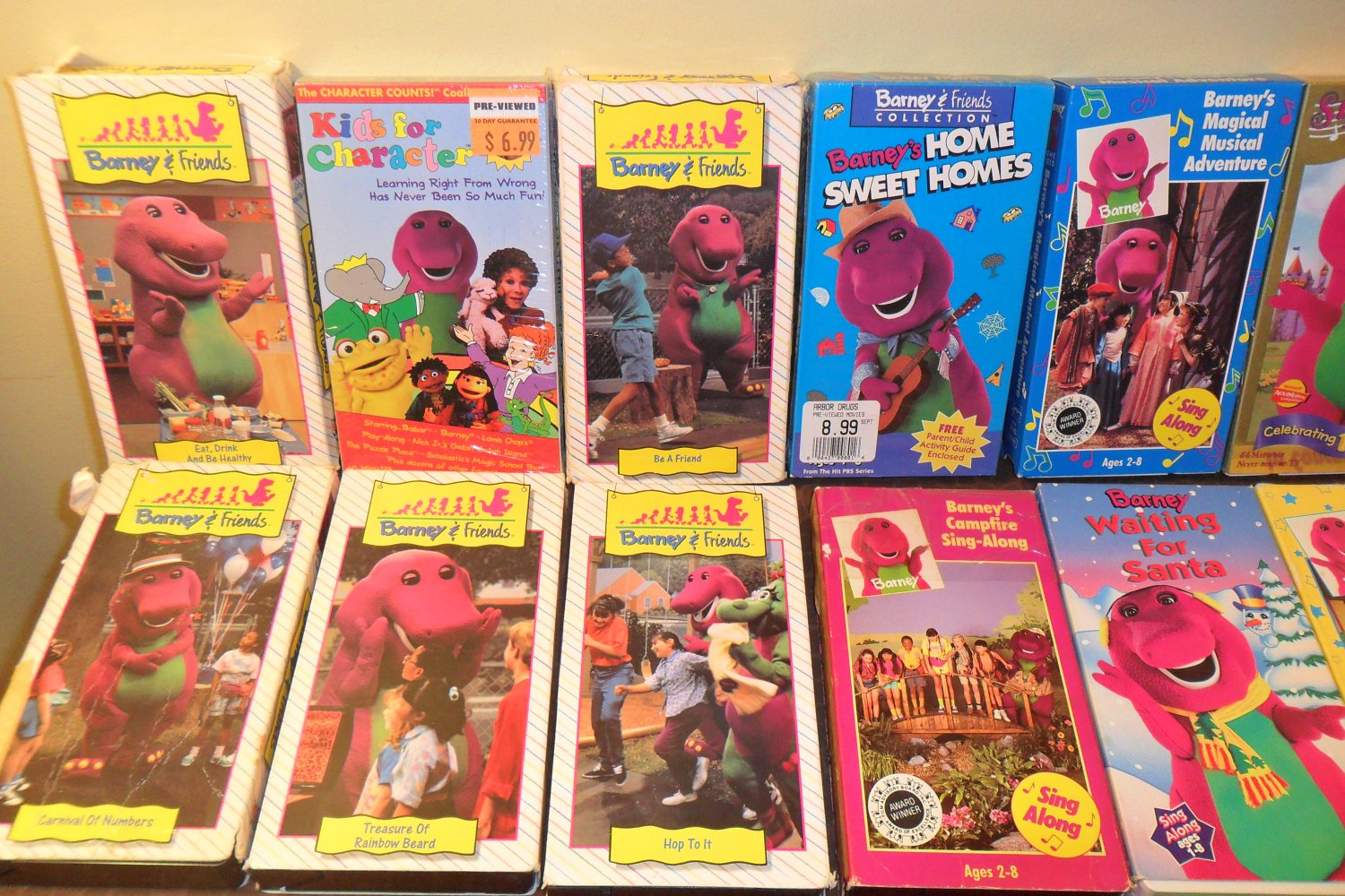 Lot Of Barney Vhs Tapes Sing Along Christmas Star Night Before The