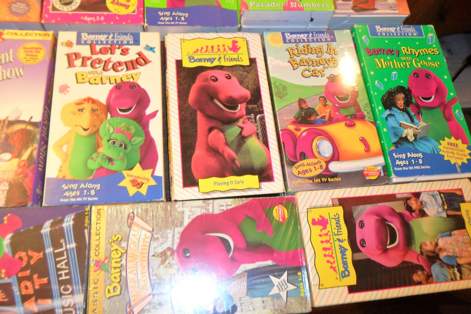 Huge Lot Of Barney Friends Vhs Tapes Big Variety Some Rare The Best