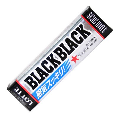 Lotte Black Black Gum (Caffeine Gum)